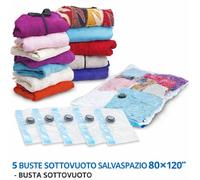 5 BUSTE SOTTOVUOTO SALVASPAZIO 80x120 SPACE BAG BUSTA SOTTOVUOTO