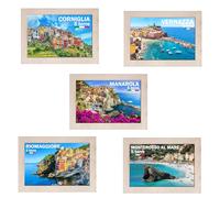 5 Calamite Legno 5x7cm Italiane 5Terre Souvenir Regalo Turismo Gadget Idea