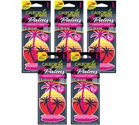5 California Scents Profumatori Auto Duftbaum Rosa Palm Petali