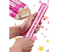 5 Cannoni Spara Coriandoli per Feste e Bambine - Con Coriandoli A Forma Di Stelle In Rosa - Biodegradabili Certificati Fsc® - Semplici E Sicuri