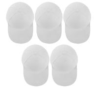 5 cappelli da baseball in carta bianca da disegnare e colorare, cappellini da