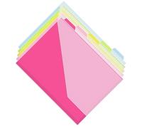 5 cartelle per indici e pagine divisori con 3 fori, cartelle portadocumenti, materiale scolastico