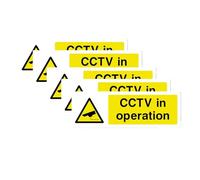 5 cartelli CCTV In Operation, adesivi in vinile adesivo forte, segnali di avvertimento di sicurezza per uso interno ed esterno