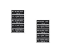 5 cartelli "No Solliciting" per porta d'ingresso - 10,6x3,5