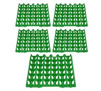 5 Cartoni Per Uova, Cassetta Per Uova da 30 Celle, Contenitori Per Uova in Plastica Riutilizzabili, Supporti Per Vassoi Per Uova di Gallina, Per Allevamento di Polli al Pascolo Familiare(绿色)