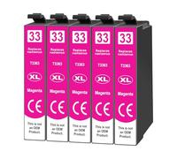 5 cartucce 33XL compatibili con Epson 33XL Magenta per Epson Expression Premium XP-530 XP-540 XP-7100 XP-900 XP-630 XP-635