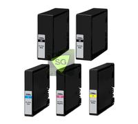 5 CARTUCCE COMPATIBILI CON CANON MAXIFY MB5150 MB5455 MB5450 MB5350 MB5155