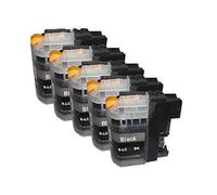 5 Cartucce con Chip Per Brother Black/Nero MFC-J480DW MFC-J4420DW MFC-J1100 Serie MFC-J1150DW MFC-J5625DW MFC-J4625DW MFC-J1170DW MFC-J5320DW MFC-J4425DW DCP-J4120DW MFC-J880DW MFC-J1140W