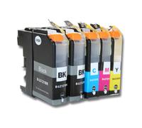 5 cartucce di inchiostro multicolore sostituisce Brother LC121Y + chip