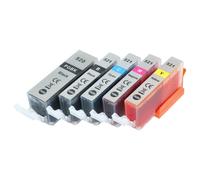 5 cartucce di inchiostro multicolore sostituisce Canon PGI-520BK + chip