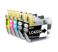 5 cartucce LC422 LC422XL Value Pack compatibili con Brother LC422 LC422XL LC-422XL LC-422XLVAL per Brother MFC-J5345DW MFC-J5740DW MFC-J6940DW MFC-J6540DW (2 nero, 1 ciano, 1 giallo, 1 magenta)