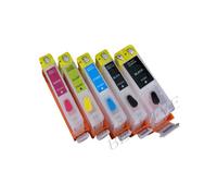 5 CARTUCCE RICARICABILI PER CANON PGI-520 CLI-521 MX860 MX870 MX876 IP3600