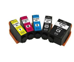 5 Cartucce T202XL Compatibili Per Epson Expression Premium XP 6000 6005 6100