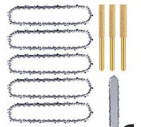 5 catene per motosega da 6 pollici, catena per motosega, catena universale per motosega, compatibile con tutte le mini motoseghe da 6", carpenteria con 3 pezzi