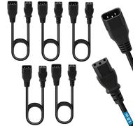 5 cavi di prolunga di alimentazione 1,80 m IEC C13 a C14, per PC, computer, schermo, inverter, stampante, videoproiettore ed elettrodomestici