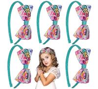 5 cerchietti per capelli con fiocco, multicolore, con fiori, accessori per capelli per donne, ragazze, feste, matrimoni, festival