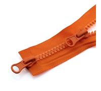 5# Cerniera aperta a doppio cursore Lunghezza Cerniera in resina Cerniera per piumino Soprabito Cerniera Accessori per abbigliamento,Arancione,100cm