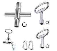 5 Chiave Quadrata Contatore Set, FORMVERSITY Chiave Quadrata, Chiave per Cassette Elettriche, Chiave di Sfiato Utilities, 4 Vie Chiave Quadrata, Chiave Contatore per Radiatori e Rubinetti