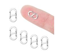 5 Chiusure Accorcia Collana, Clip Bracciale in Acciaio Inossidabile, Accorciatori di Catena e Fermagli Gioielli per Collane e Bracciali, Creazione Gioielli (16mm x 9mm)