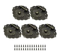 5 chiusure in metallo stile antico, chiusure antiruggine per progetti artigianali e decorazioni per la casa, chiusure decorative in lega di zinco