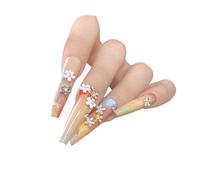 5 ciondoli a forma di fiore a cinque petali, per unghie, piccoli fiori di perle, accessori fai da te