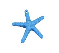 5 ciondoli a forma di stella marina, 5,5 x 5,5 cm, in resina, stelle marine con cordino, accessorio per charm, stile mediterraneo, decorazione per la casa, per Natale, festa a tema oceano, blu scuro