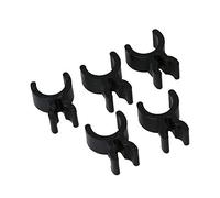 5 clip a forma di corno francese, in plastica, colore nero, 2,3 x 1,8 cm