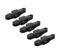 5 clip a scatto per lenze da pesca ad alta tensione, compatibili con Downrigger, piallatrice, aquiloni, outrigger e applicazioni di pesca a traina (nero)