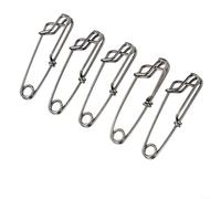 5 clip girevoli a scatto per pesca con palangari in acciaio inox (1,8 x 60 mm)
