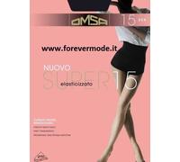 5 Collant donna Omsa 15 denari in lycra velati con corpino parigamba art Super15