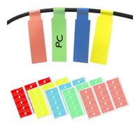 5 Colori, 150 Pezzi, Etichette per Cavi Autoadesivi, Formato A4 per Stampante Laser, Impermeabile Resistente Agli Strappi