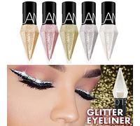 5 colori Liquid Glitter Shiny Eye Liners Cosmetics High Pigment Shimmer Sparkling Silver Metallic Eyeliner Colorato Perlato Long Lasting Eye Liners per la festa di nozze Cosplay Trucco degli occhi