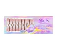 5 colori sfumati Punte per unghie in gel morbido Strato base pre-applicato e primer per punta Unghie finte prefabbricate 15 misure Punte per unghie finte per Nail Art fai te (04)