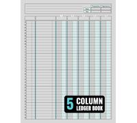 5 Column Ledger Book : Income & Expense Tracker for Entrepreneurs & Small Business: Your Ultimate Accounting Book for Business Transactions, Tax ... | Track Debits, Credits & Balances