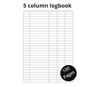 5 Column Logbook: Customizable Record Book for Accounting, Bookkeeping, Expense Tracking, and Data Management | Multipurpose Ruled Organizer for Business or Personal Use | 8.5 x 11 Inches, 100 Pages