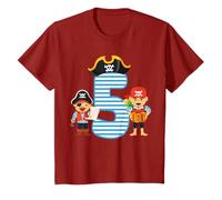 5 Compleanno Bambini & Pirati - Regalo Di 5 Anni Maglietta
