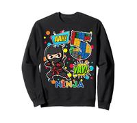 5° Compleanno Boy Ninja Blocks Master Builder Kids Felpa