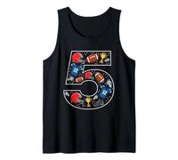 5° Compleanno Football Americano 5 Anni Ragazze Ragazzi Canotta