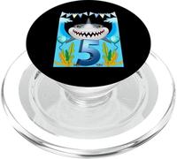 5° compleanno Ragazzi Squalo 5 anni Ragazzi Ocean Sharks B-day PopSockets PopGrip per MagSafe