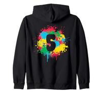 5° Compleanno Spruzzi di vernice colorata 5 Regalo di cinque Felpa con Cappuccio