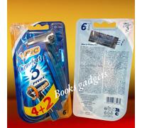 5 Confezioni Bic Lametta Rasoio Comfort 4+2 Usa e Getta a tre Lame con 3 Pivot