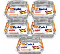 5 Confezioni Cuki 2 Vaschette Alluminio 6 Porzioni R86 Senza Coperchio 10 Vasche