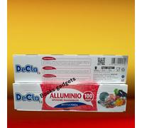 5 Confezioni DeCla Carta Alluminio per Alimenti Spessore Maggiorato 100 Metri