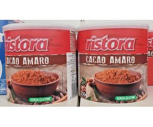 5 Confezioni di Cacao Amaro in Polvere da 250g Ristora Senza Glutine
