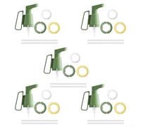 5 confezioni di dispenser per salsa di pomodoro con una mano per bottiglie di ostriche e ketchup, 2 ml, controllo preciso, sigillato, gadget da cucina rosso, verde, bianco (verde)