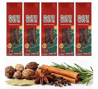 5 Confezioni di Kit di Spezie per Vin Brulé con Cannella, Arance Essiccate, Chiodi di Garofano e Anice Stellato, per Sidro di Mele, Vin Brulé, Glühwein, Hot Toddy Holiday Drink