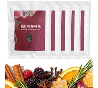 5 Confezioni di Kit di Spezie per Vin Brulé con Cannella, Chiodi di Garofano e Anice Stellato, Tre Gusti per Sidro di Mele, Vin Brulé, Vin Brulé, Bevanda Calda per le Feste(Floral aroma)
