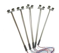 5 confezioni di luci da cortile con LED gemelli, luci da cortile per modellini ferroviari con LED gemelli, calibro OO 00, luce a fascio diffuso 1:76