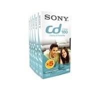 5 confezioni di nastri video E-180CD da 3 ore (il design della scatola di imballaggio video varia a seconda della versione Sony CDe o CDC, nastro identico VHS 3 ore)