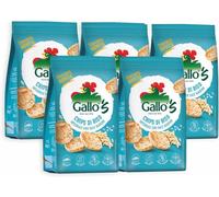 5 Confezioni Gallo's Chips Riso Integrale con Sale Marino, Senza Glutine - 40g